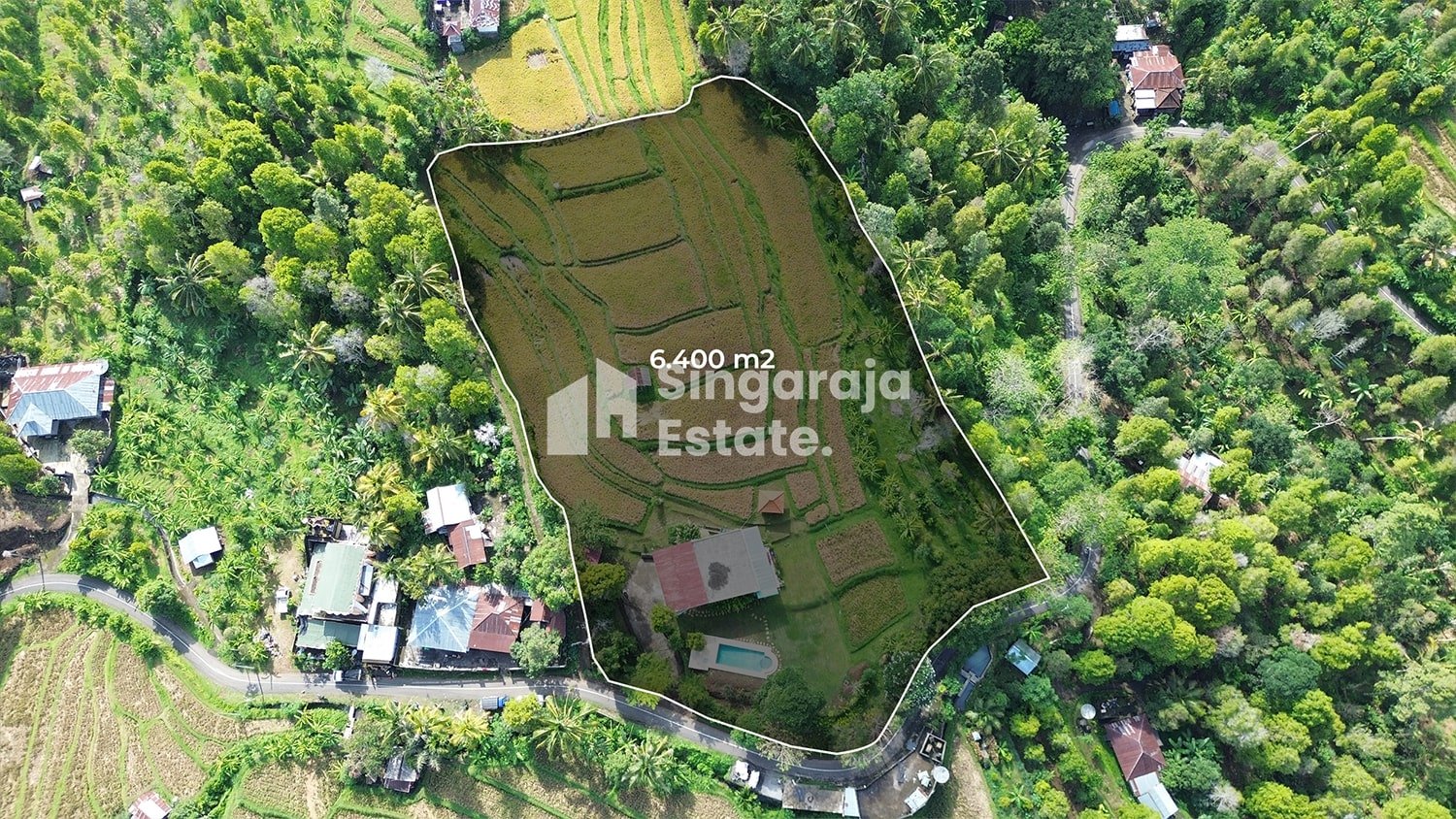 Villa Dengan Sawah Pribadi 64 are di Pedesaan Singaraja - Image 3